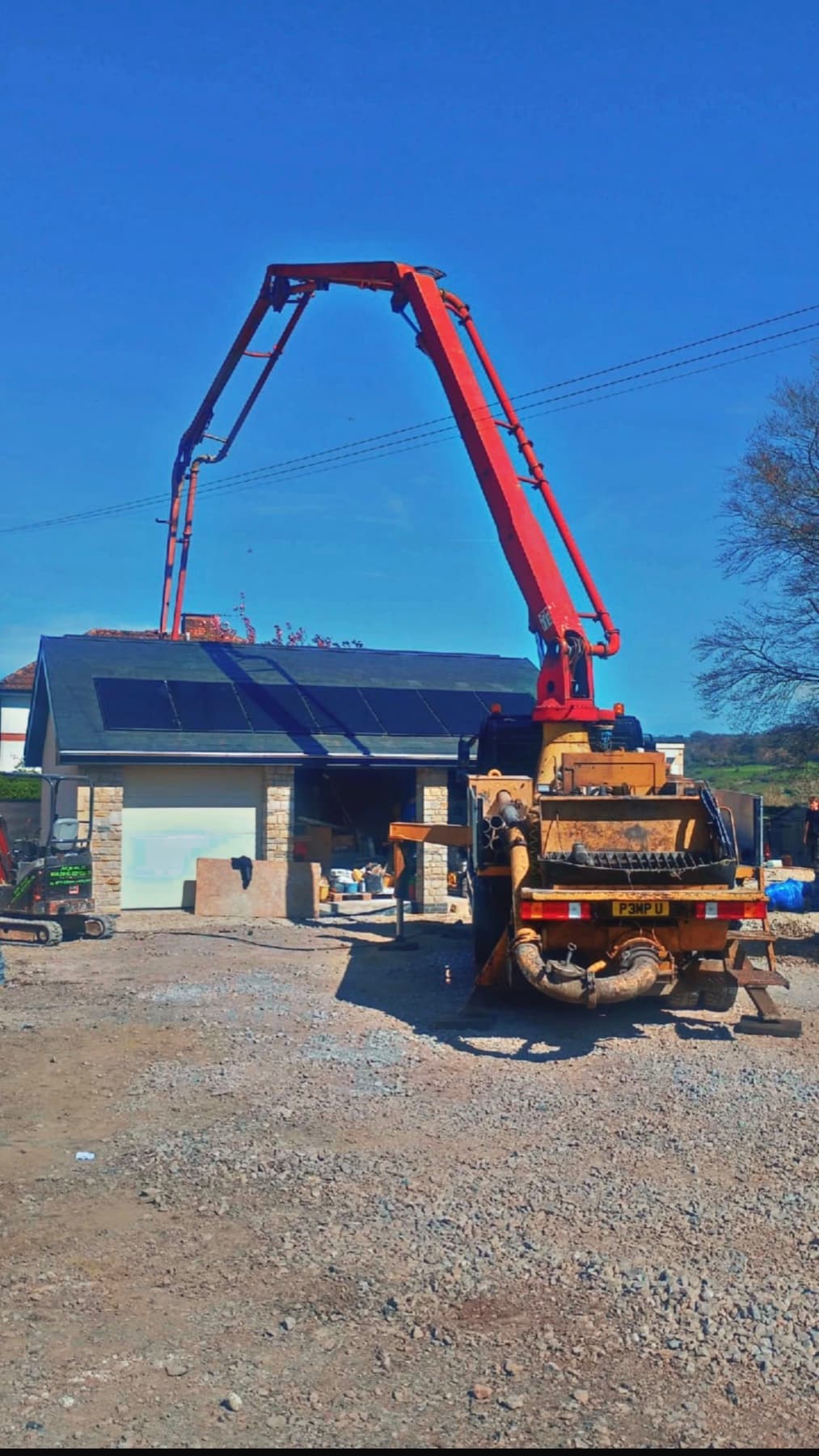 Concrete being prepared on a construction site