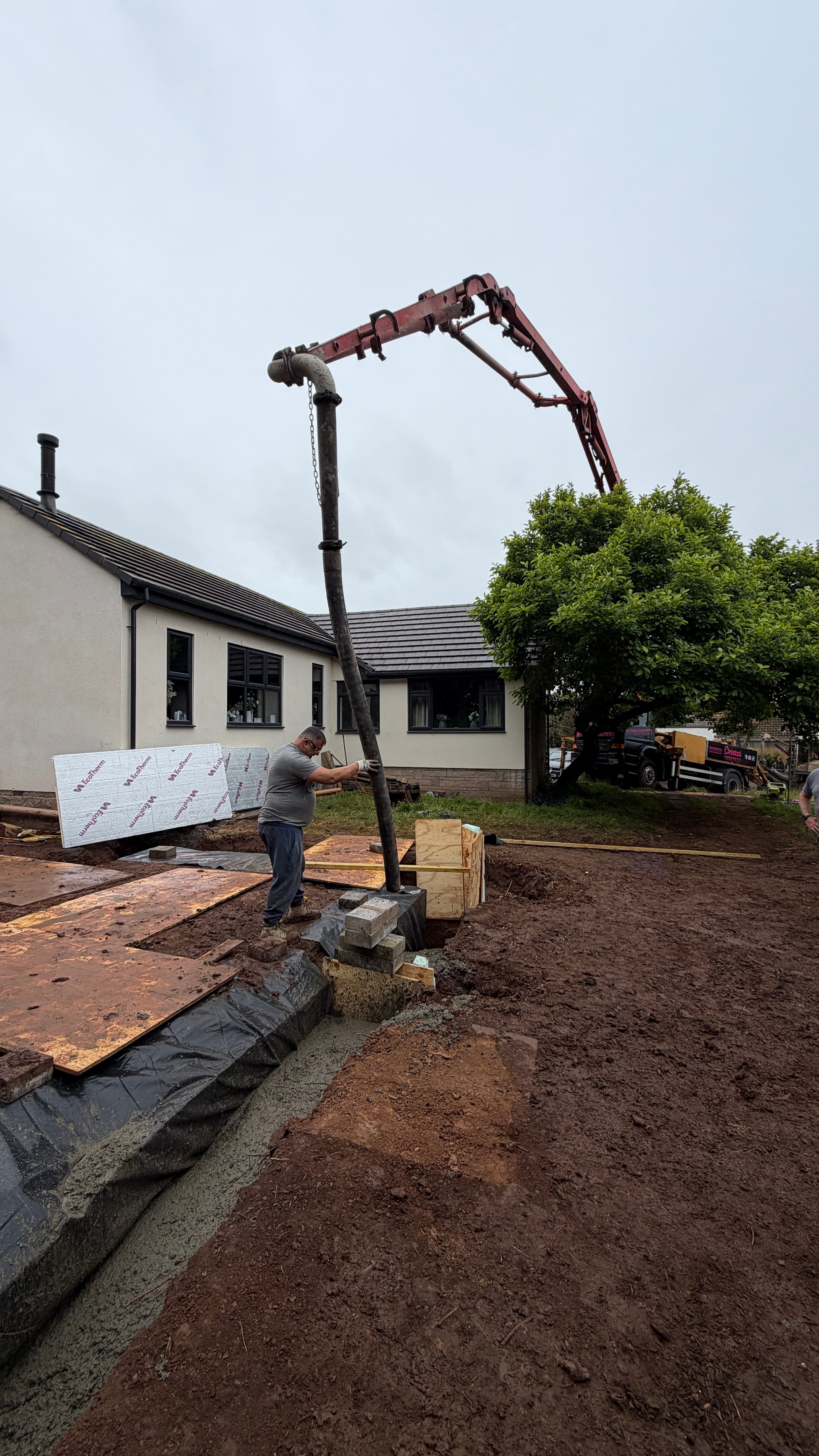 House extension pour project
