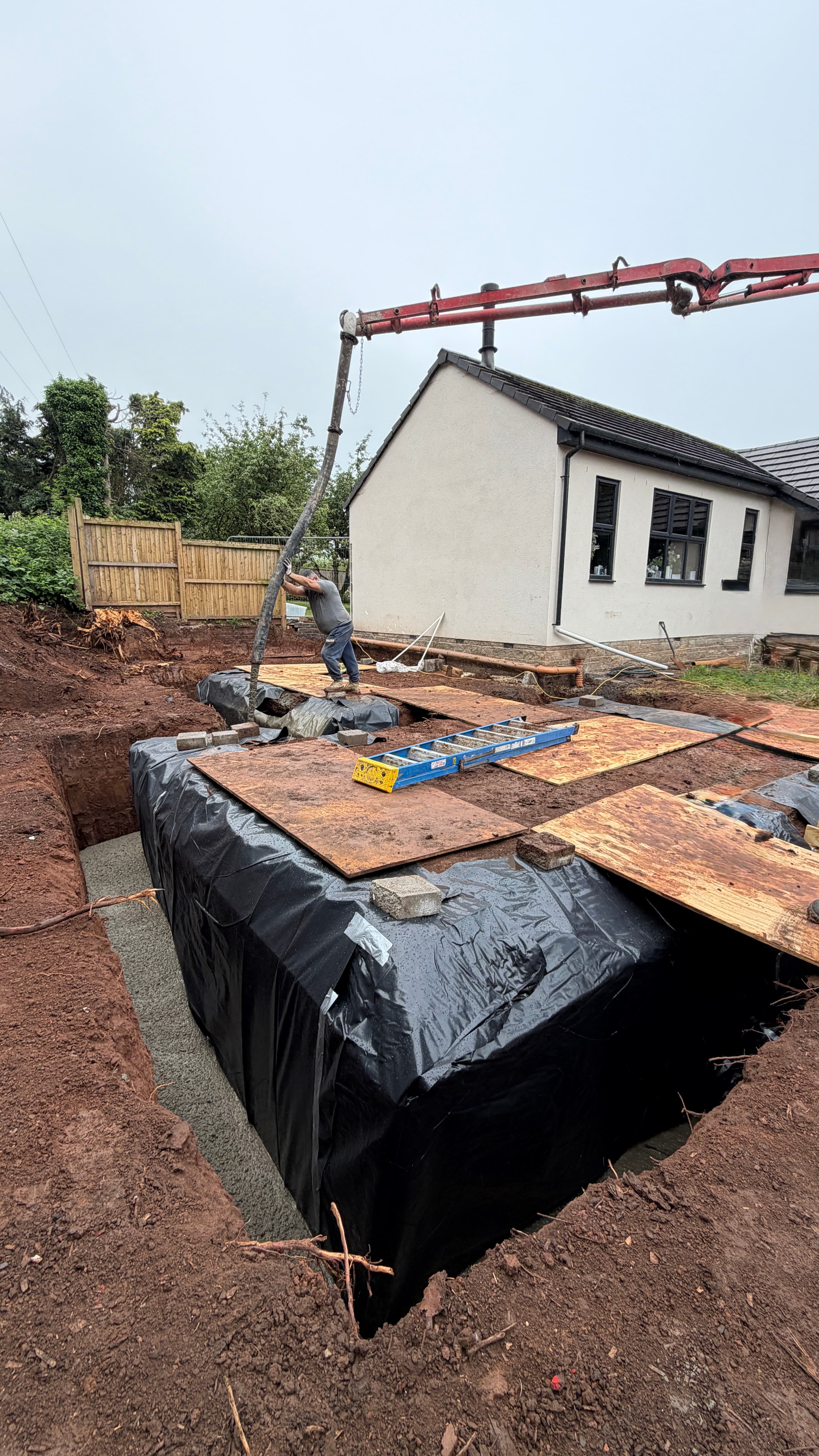 Concrete pump working on a Bristol project